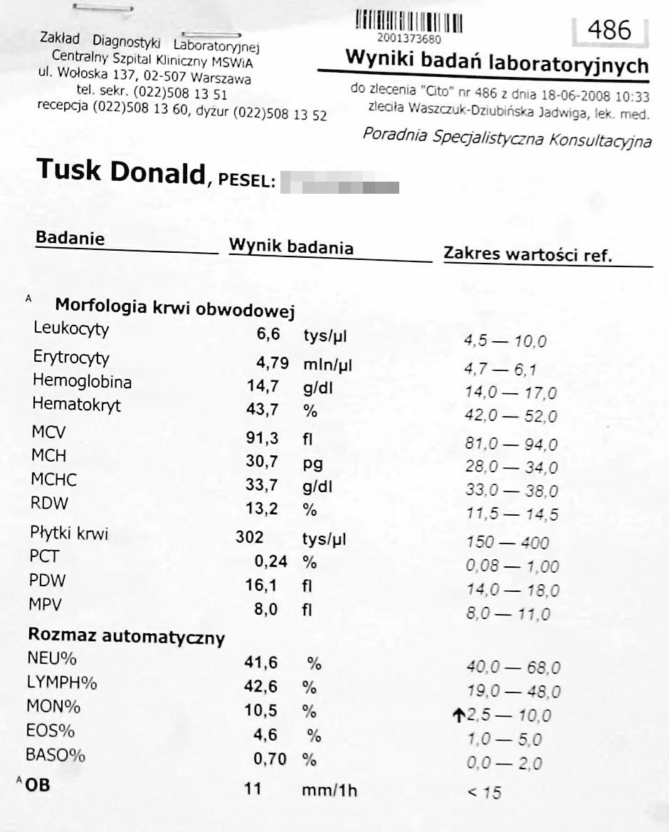 Www Knurow Laboratorium Pl Wyniki Oto wyniki badań premiera - Polityka - wszystko o polityce w Dziennik