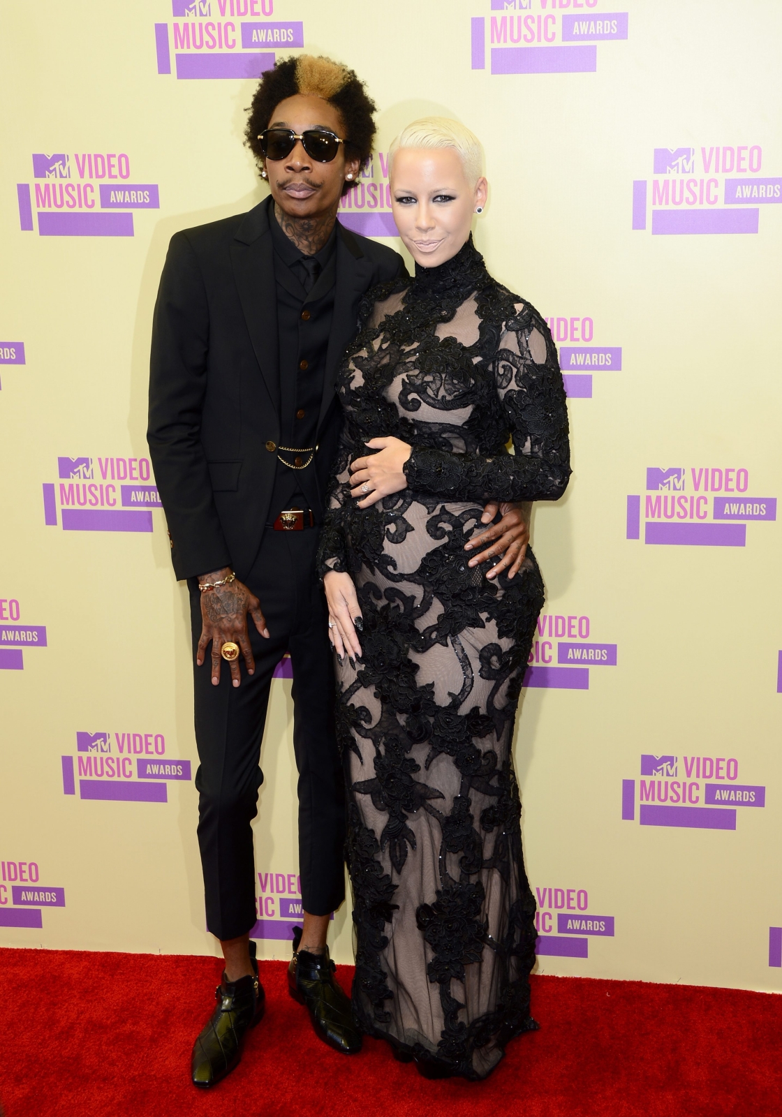 Wiz Khalifa i ciężarna Amber Rose na MTV Video Music Awards 2012