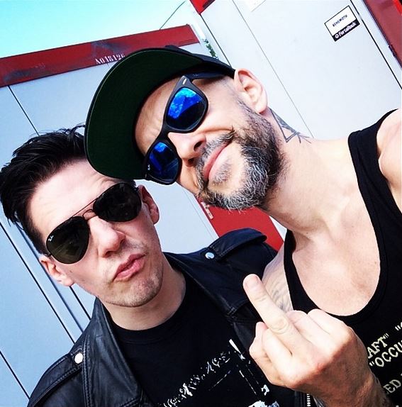 Nergal i Tobias Forge na wspólnej "słitfoci"