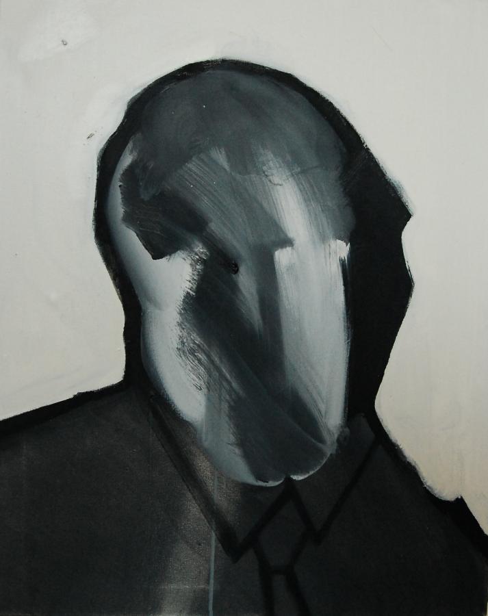 "Szkice do portretu 16", Cezary Bednarczyk, olej na płótnie, 50x40 cm