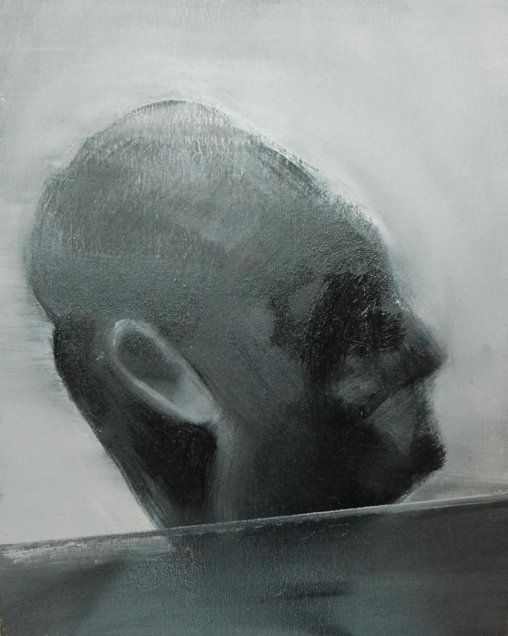 "Szkice do portretu 44", Cezary Bednarczyk, olej na płótnie, 50x40 cm